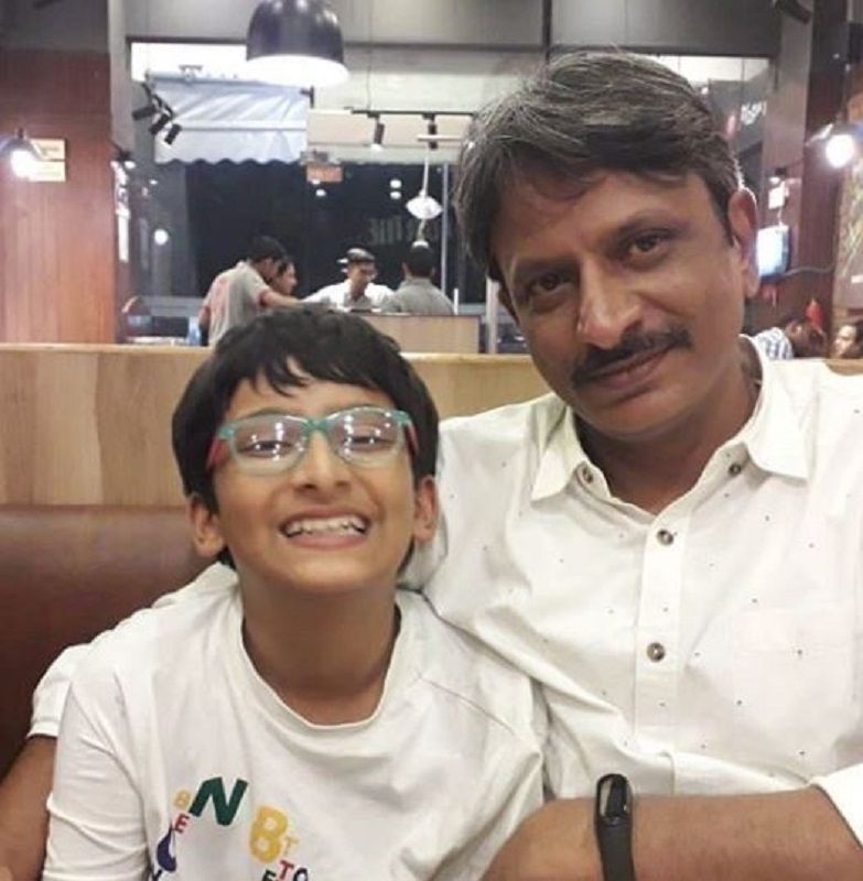 Rajesh Tailang With His Son