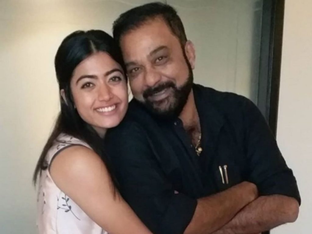 Rashmika Mandanna With Her Father