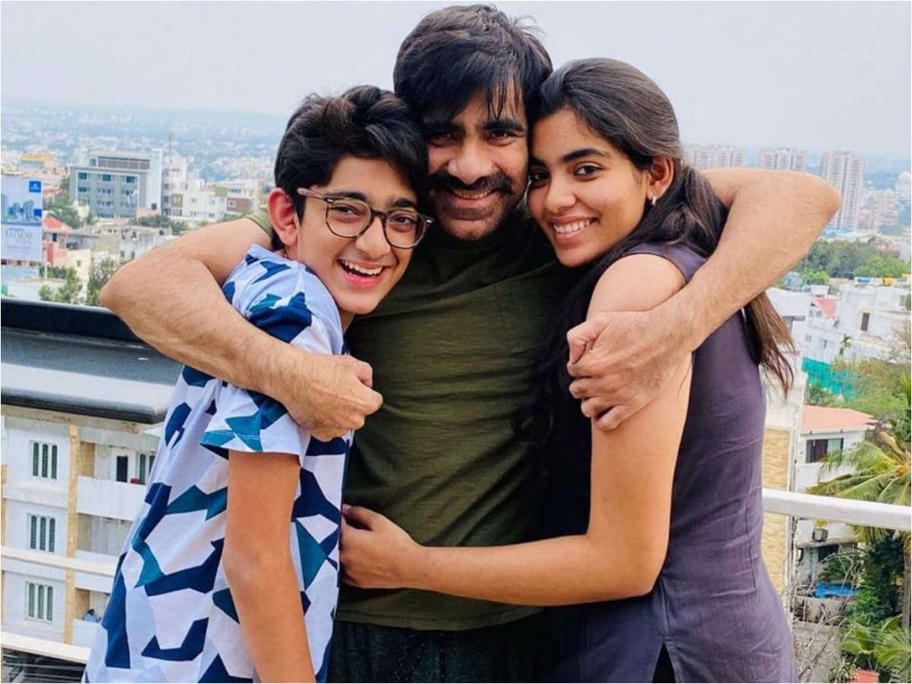 Ravi Teja With His Children