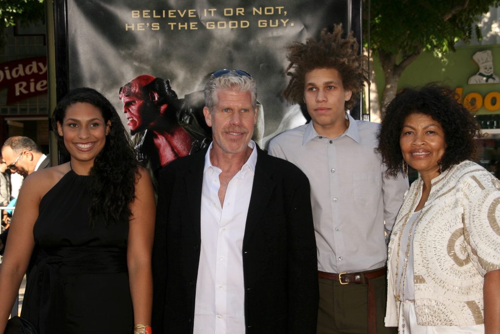 Ron Perlman With His Children