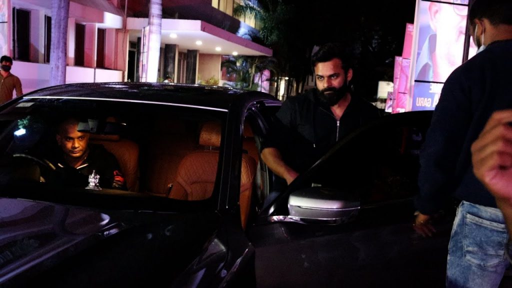 Sai Dharam Tej With His Car