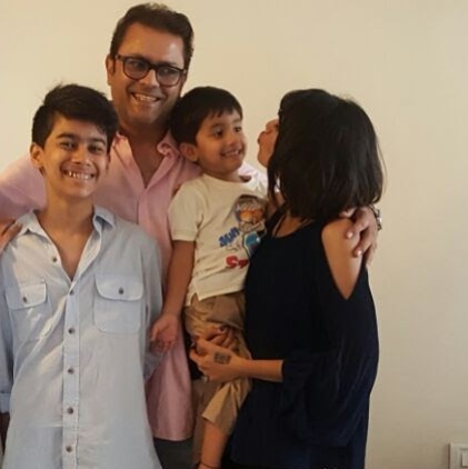 Sanjeev Seth With His Children's