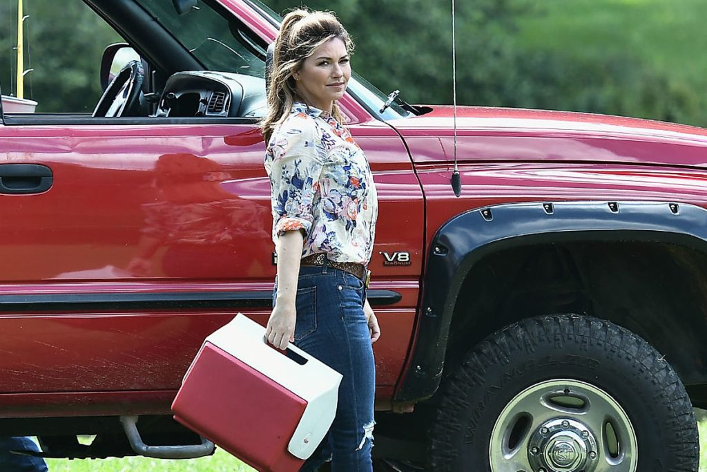 Shania Twain With Her Car