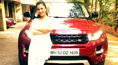 Shruti Hassan With Her Car