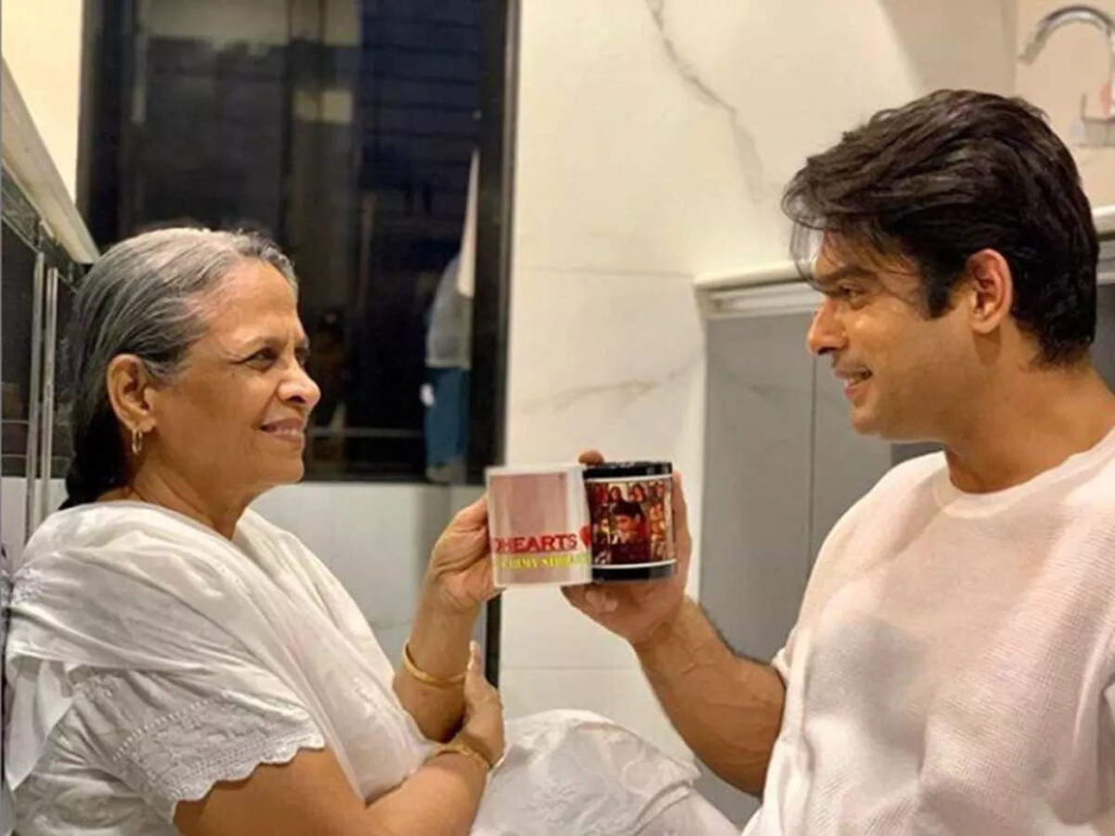 Sidharth Shukla With His Mother