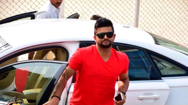 Suresh Raina With His Car