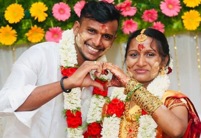 T Natarajan With His Wife