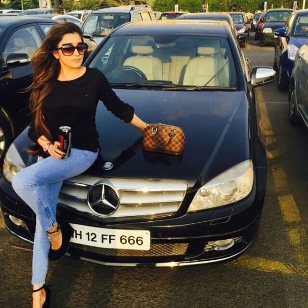 Tina Dutta With Her Car