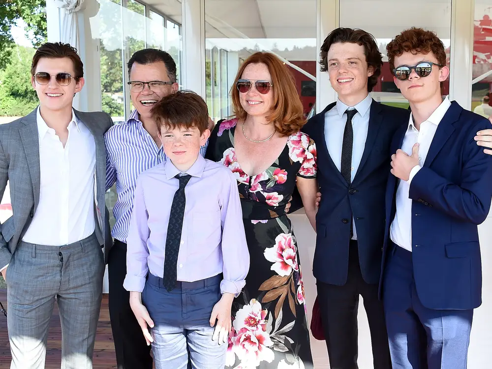 Tom Holland With His Family