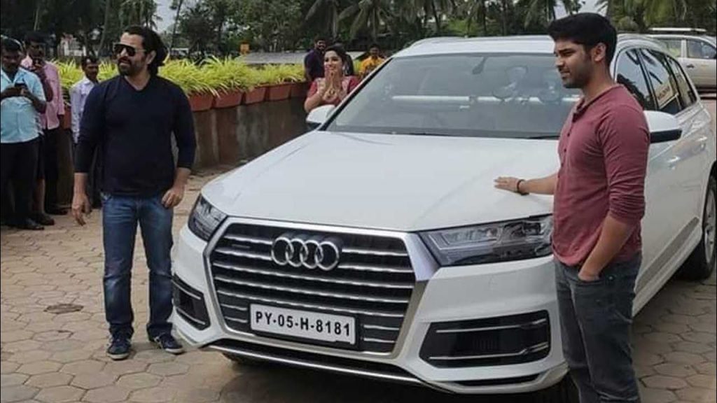 Vikram With His Car