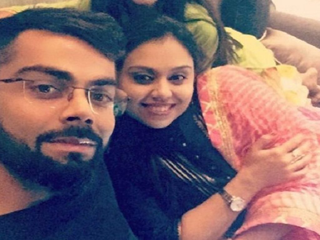 Virat Kohli With His Sister