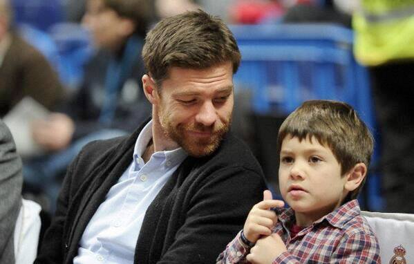 Xabi Alonso With His Son
