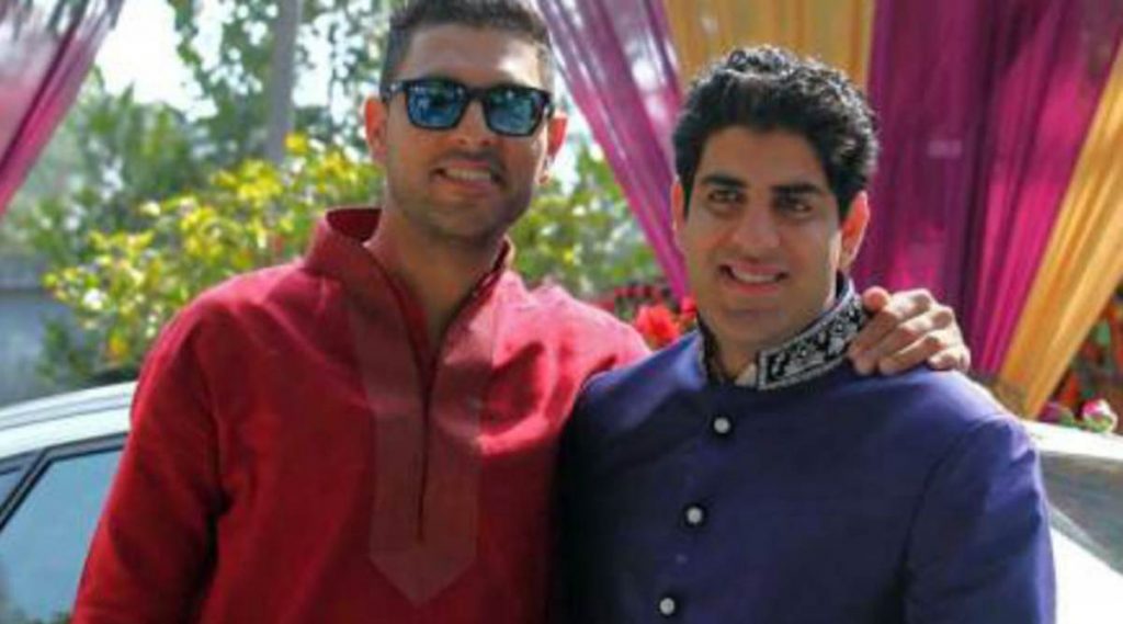 Yuvraj Singh With His Brother